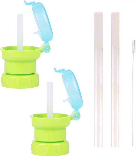 베베락 물병 스트로우캡 2p + 실리콘 빨대 2p + 세척솔, 1개