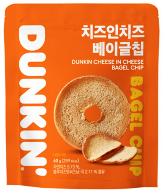 던킨 치즈인치즈 베이글칩, 60g, 10개