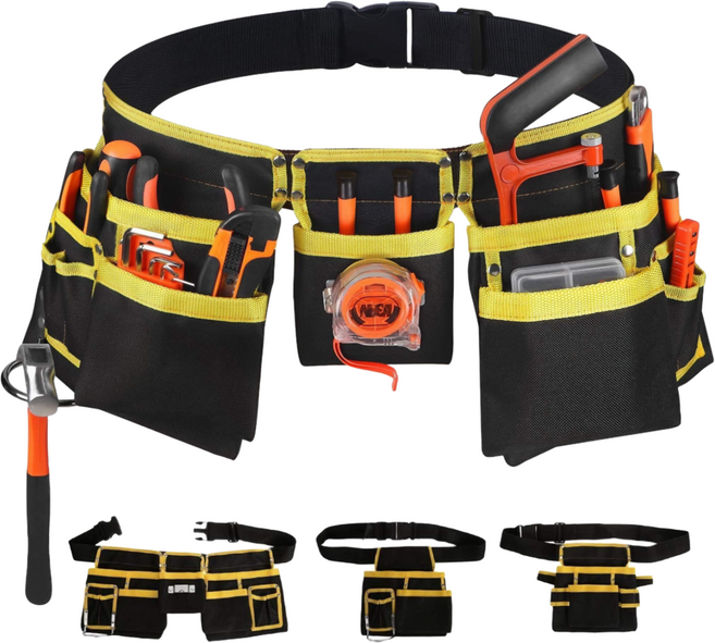 머스코 공구벨트 작업벨트 툴벨트 FQBT256C 못주머니 세트, 1개