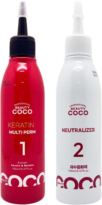 뷰티코코 케라틴 멀티펌 1제2제, 5개, 150ml