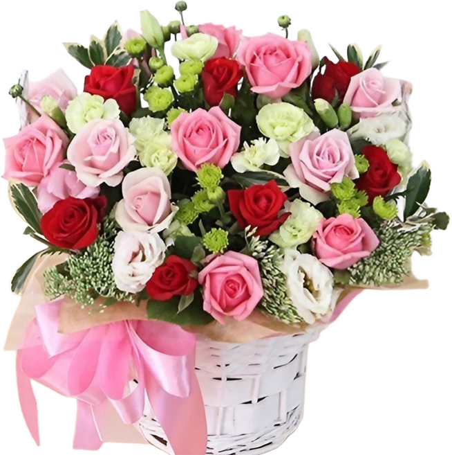 당일배송 다덴다플라워 생화 장미 꽃바구니 전국, 08. 러블리믹스바구니
