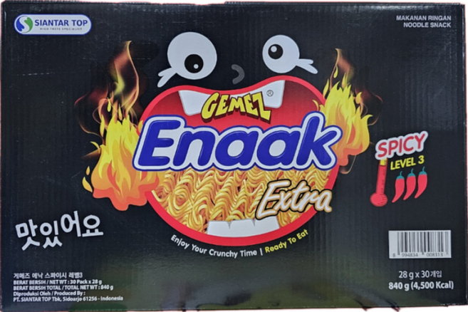 에낙 게메즈 라면과자 스파이시, 28g × 30개, 30개, 28g