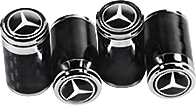 벤츠 타이어 캡 벨브 자동차 차 에어 마개, 블랙, 1세트