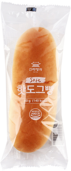 [신라명과] 핫도그빵 개별포장, 60개, 50g
