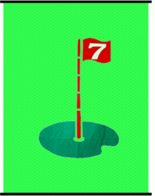 무소음 골프 스윙 타겟, 형광그린, 1개