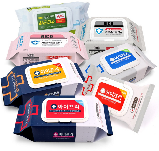 비비앤제이 아기용품 소독용 물티슈 도톰한 엠보싱 물티슈 아기있는집 필수품 소독티슈 50매입 9+1팩, 65g, 50매, 10개