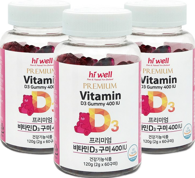 하이웰 비타민D 베어 젤리 60구미(2개월분), 1통, 60정, 3개