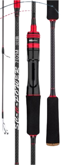 [ROLLFISH] E-파워 702M 카본 루어낚시대 더블로드(M+MH)팩, 스피닝릴 전용