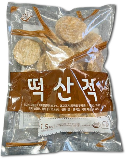 씨밀레 드림애 떡산적 60G, 1.5kg, 2개