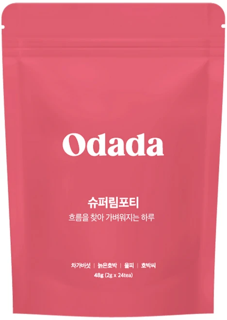 [공식몰] 오다다 슈퍼림포티/차가버섯 늙은호박 호박씨 카페인없는 순환차, 2g, 1개, 24개입 - 쿠팡