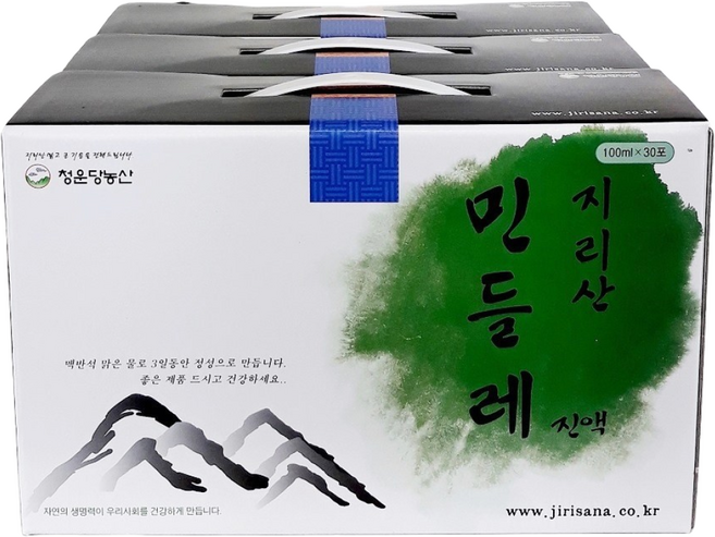 청운당농산 지리산 흰민들레즙 3박스 하얀민들레 차 진액, 90개, 100ml