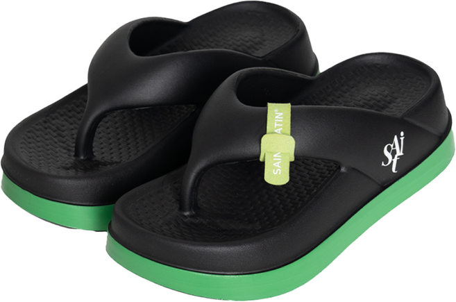 버블 플랫폼 6cm 통굽 배색 쪼리 플립플랍 3color