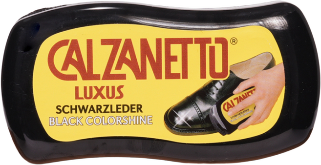 칼자네토 슈샤인 광택 스펀지 구두약, 블랙, 1개