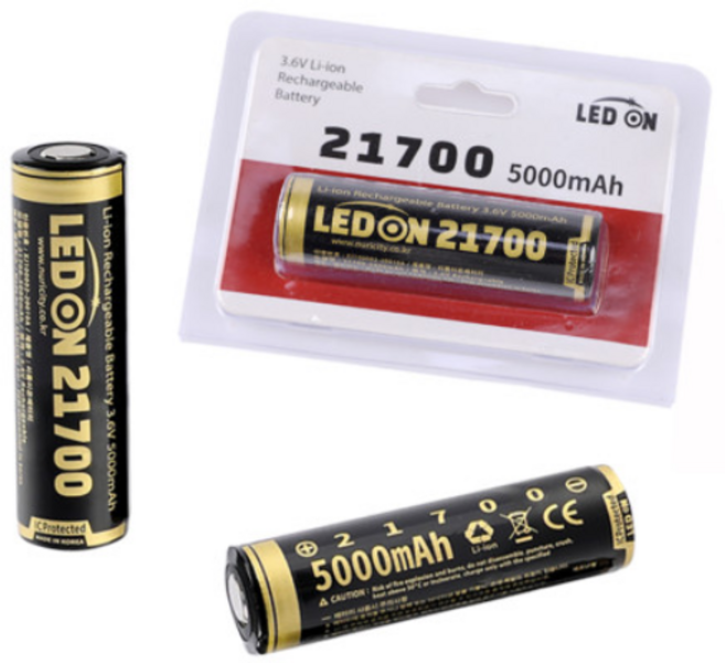 충전지 21700 고출력 5000mAh 삼성 정품셀 국산 헤드랜턴 충전용 리튬이온 배터리, 1개, 1개입