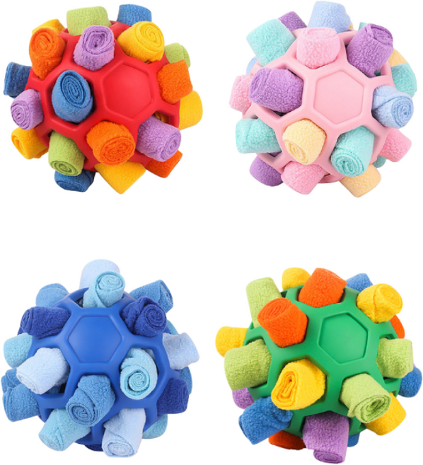 강아지 노즈워크 볼 장난감 불리불안 놀아주기, 1개, 레드