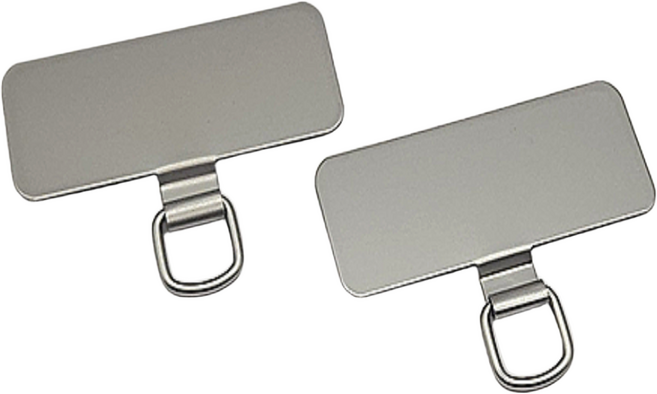 엠스스토어 304 스텐 핸드폰 연결고리 행온택 태그홀더, 2개, 실버