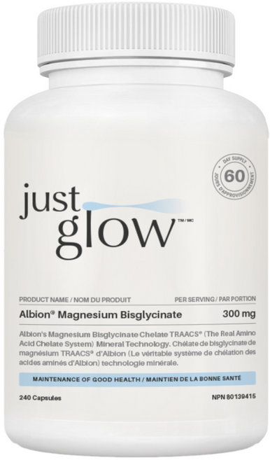 저스트글로우 알비온 마그네슘 비시글리시네이트 킬레이트 300mg, 1개, 240정