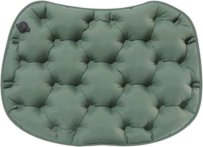 하이레저 휴대용 에어 방석 등산 캠핑 피크닉 초경량 수납기능 쿠션, 그린