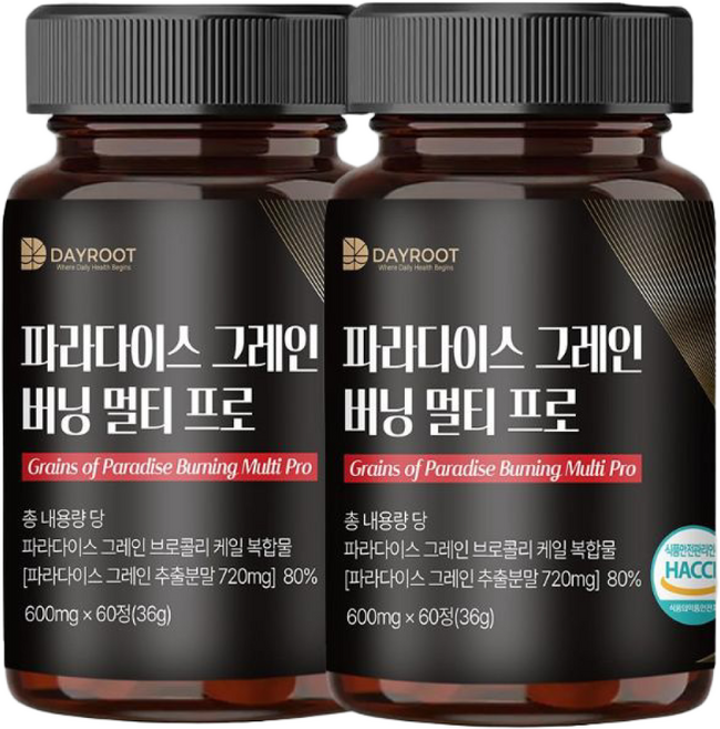 데이루트 파라다이스 그레인 버닝 멀티 프로 다이어트 체지방관리, 2개, 60정
