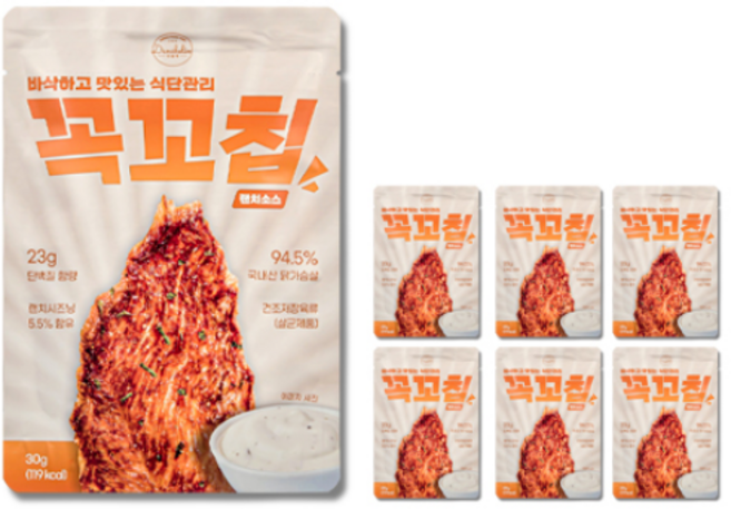 단슐랭 꼭꼬칩 랜치소스맛, 30g, 7개