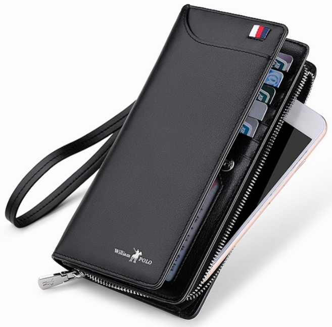 WilliamPOLO(윌리엄폴로) 301 명품소가죽 남성지갑 남성장지갑 클러치지갑 가죽지갑[제이앤티] 장지갑