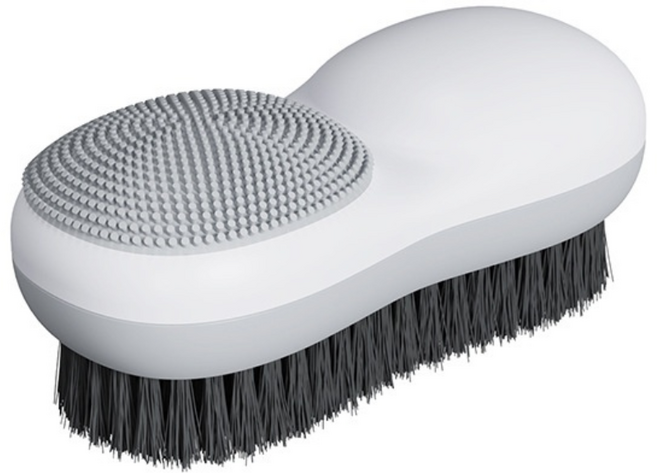 클린앤픽 양면 세탁브러쉬 옷감손상 방지 부드러운 솔 다용도 세척, 1개, 스노우화이트