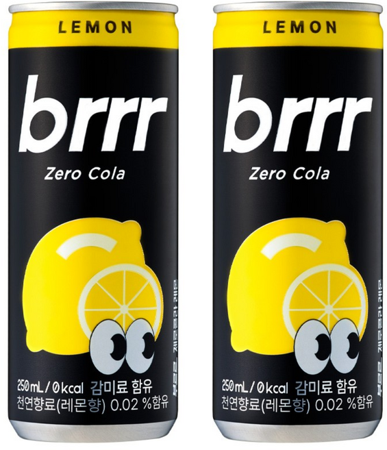 부르르 제로 콜라 250 (레몬향), 250ml, 60개