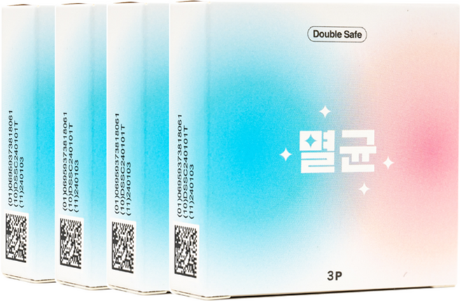 더블세이프 초박형 멸균콘돔 3P x 4팩, 1개, 12개입