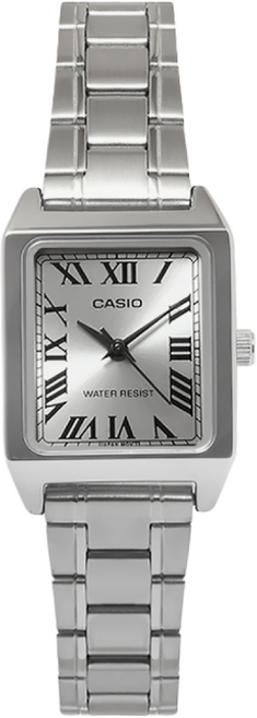 카시오 여성 스퀘어 메탈 시계