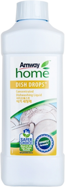 암웨이 디쉬 드랍스 바이오퀘스트 식기 세정제 + KF94 마스크 1매 증정, 1개, 1L