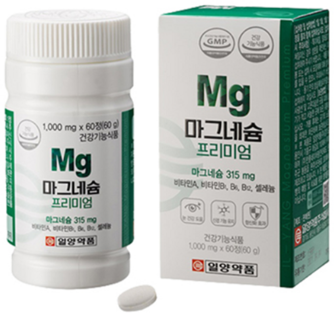 일양약품 마그네슘 프리미엄 60g, 60정, 1개