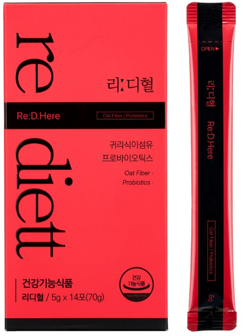 리디에뜨 리디혈 귀리식이섬유 프로바이오틱스, 70g, 1박스