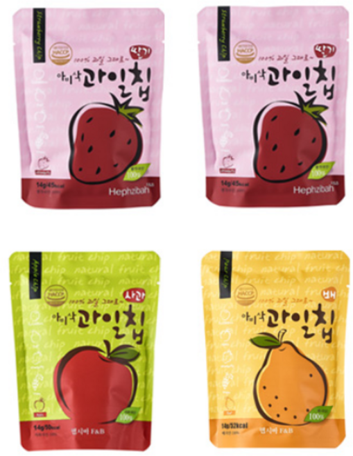 아비삭 우리아기 첫과일칩세트 4p, 1세트, 14g