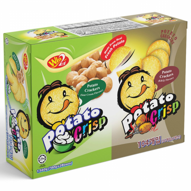 [소비기한임박 26년8월13일] 포테이토 크리스프 바베큐맛&샤워크림 믹스, 1.56kg, 1개