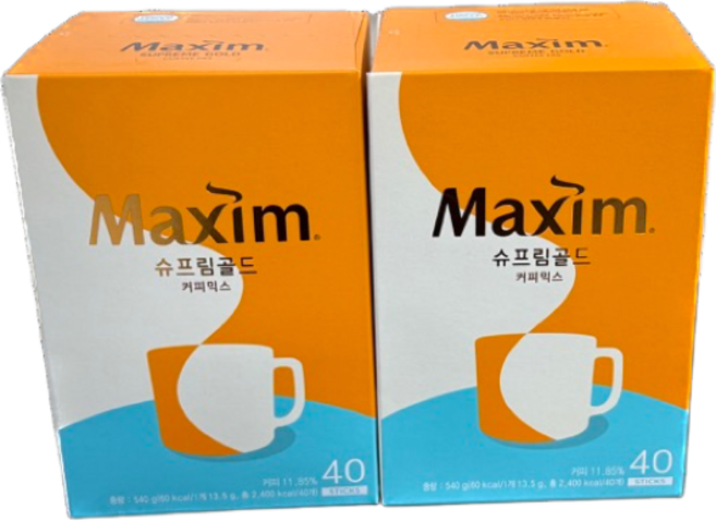 맥심 슈프림 골드 커피믹스, 13.5g, 40개입, 2개