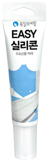 욕실의여왕 화장실 욕실 보수용 이지실리콘 백색, 1개