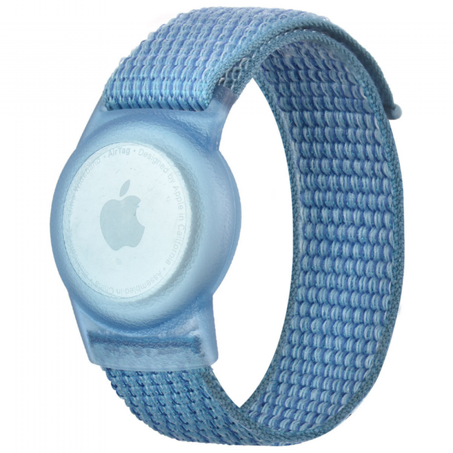 리바앤코 애플 에어태그 1/2 스트랩 나일론 손목루프 17cm, 1개, 블루
