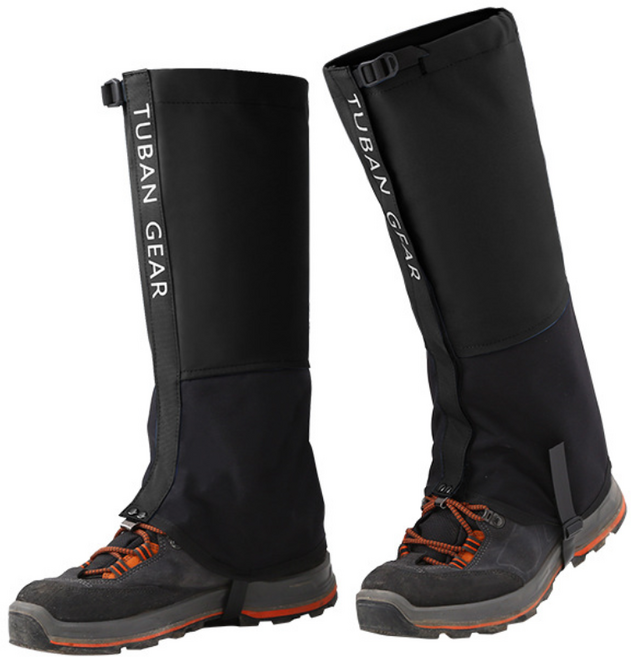 시우리빙 등산 롱 스패츠, 블랙, 1개