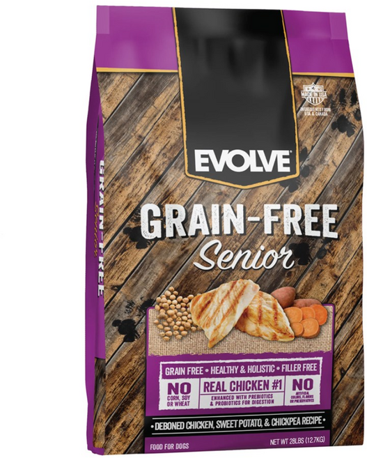 EVOLVE 강아지 그레인프리 라이트 기능성 사료, 시니어, 12.7kg, 1개