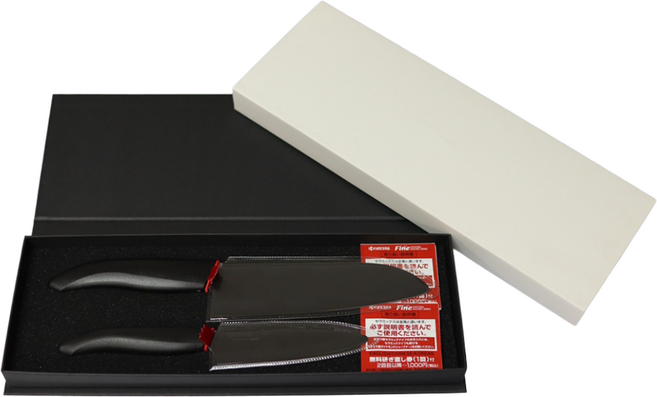 교세라 프리미엄 세라믹 칼 블랙 2종세트 16cm 11cm 식도 과도 면세점 납품 고급 선물, 식도,과도(160-110BK), 1세트