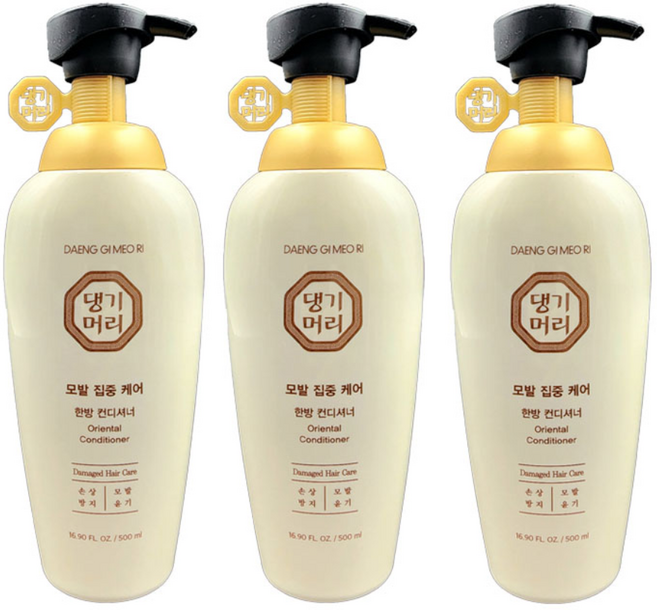 댕기머리 한방 컨디셔너, 3개, 500ml