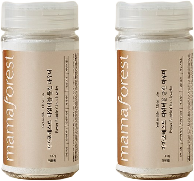 마마포레스트 기름때 연마제 제거 세척제 파워버블 클린파우더 430g, 430ml, 2개