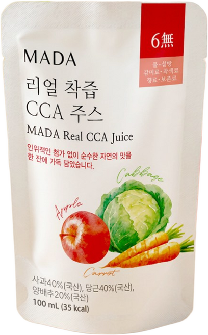 MADA 리얼 착즙 CCA 주스, 30개, 100ml
