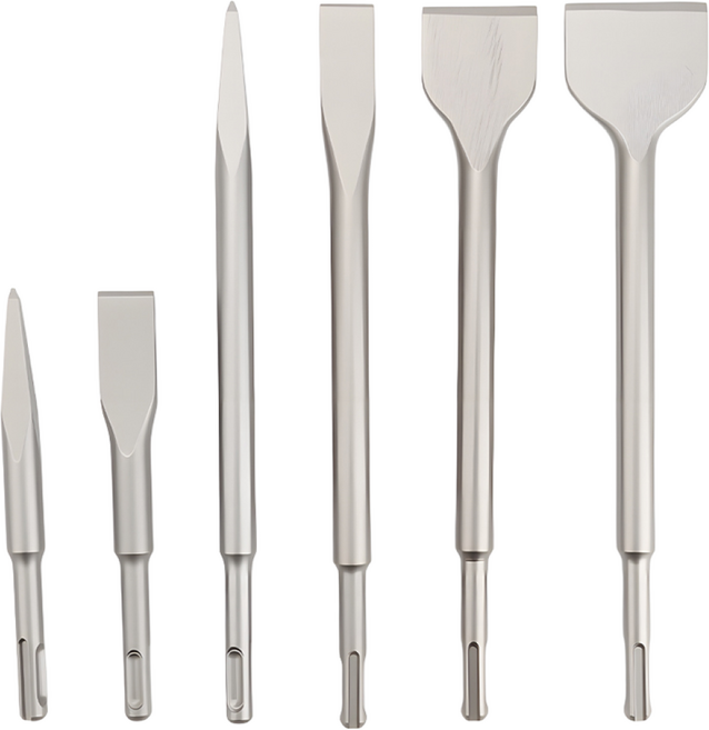 SDS Plus 노미 6피스 타일 끌 공구(평끌 광끌 뾰족끌 ) 삽식 끌 드릴링 해머 끌 세트콘크리트 축체 타일 타일 접착제, 1개