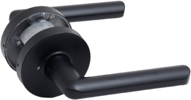 100% 국산 항균 도체 플러스 녹 변색없는 방문손잡이 레버 도어락 시공편리, 1개, 무광블랙