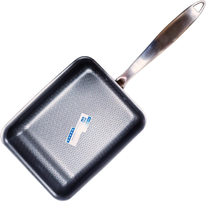 독일 GGS 통3중 계란말이팬 사각프라이팬 22cm*17cm 벌집모양 육각도트 고급 스텐304 430 인덕션 식기세척기 사용가능 튼튼한 손잡이 계란말이후라이팬, 1개, 22cm