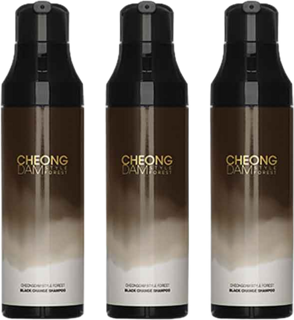 청담스타일 포레스트 블랙체인지 샴푸 자연갈색 200ml 3개