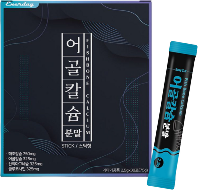 에너데이 어골칼슘 분말 30p, 1개, 75g