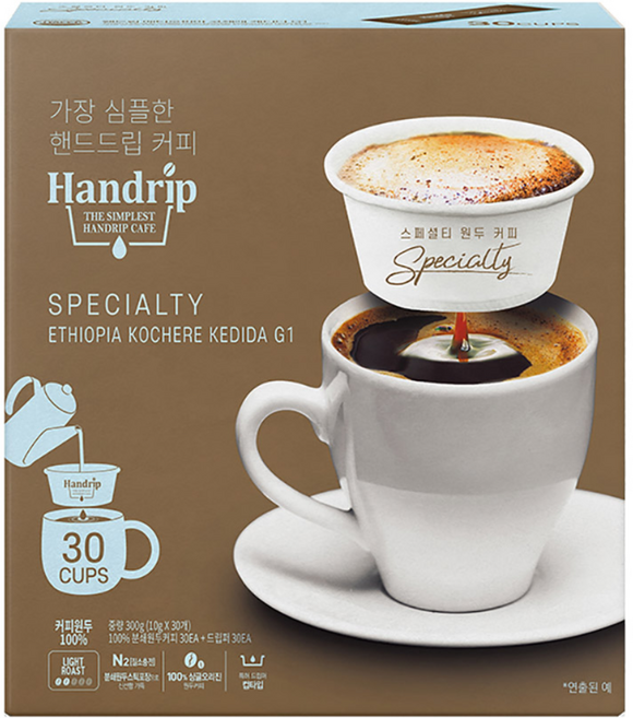 핸드립 스페셜티 드립백커피 에티오피아 코체레 케디다 G1, 10g, 30개입, 1개