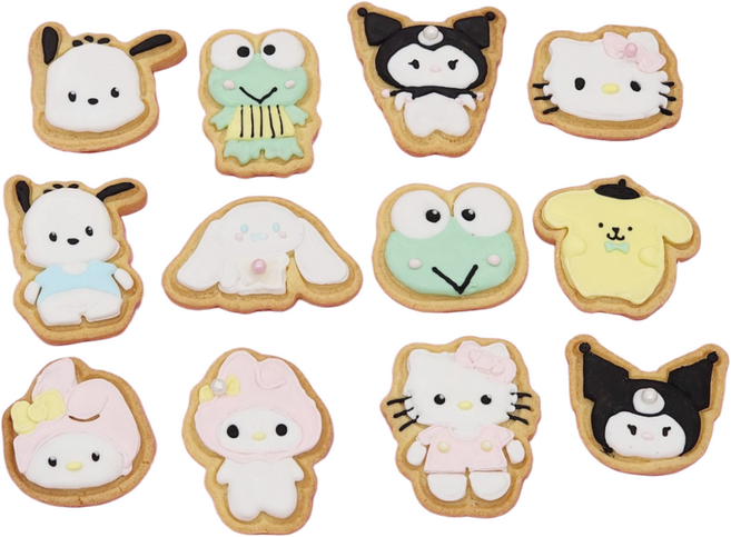 [실속형] 산리오 캐릭터 아이싱쿠키 만들기 DIY키트 옵션선택 캐릭터 쿠키 오감발달 놀이쿠키, 옵션B(얼굴만), 1개